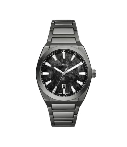 FS6075 Fossil | Everett Three-Hand Date Stainless Steel Watch (Men)