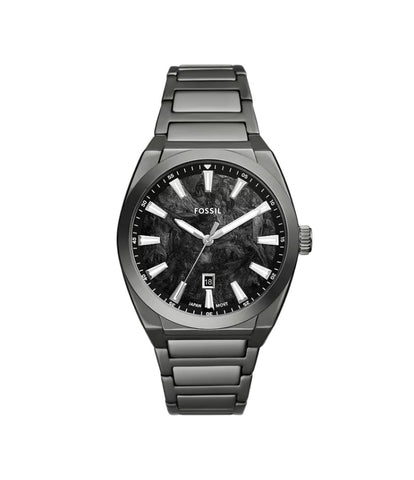 FS6075 Fossil | Everett Three-Hand Date Stainless Steel Watch (Men) - Buy Now at Sai Creations Watches