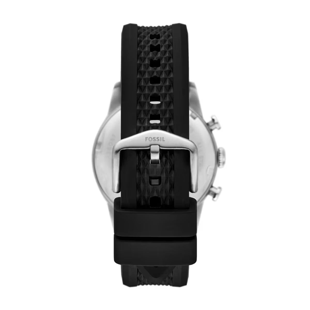 Fossil Sport Tourer Quartz White Dial Chronograph Silicone Strap Men Watch FS6087
