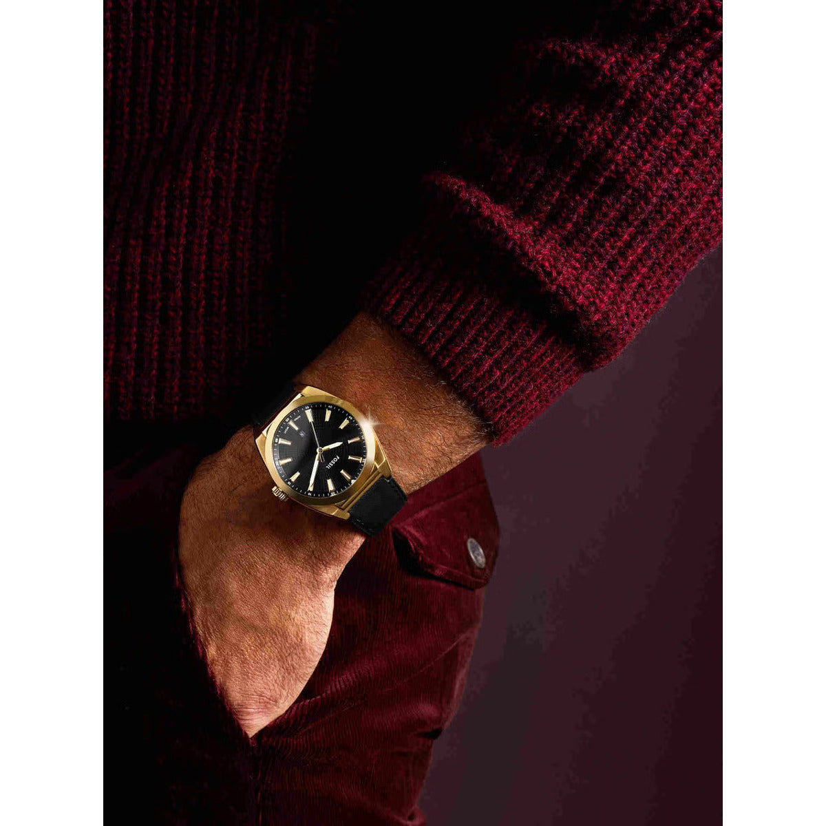 Fossil Everett Quartz Black Dial Analog Traditional Men's Watch FS6089