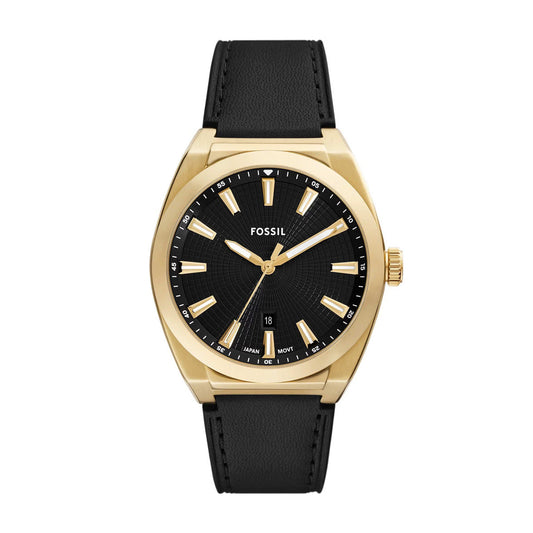 Fossil Everett Quartz Black Dial Analog Traditional Men's Watch FS6089