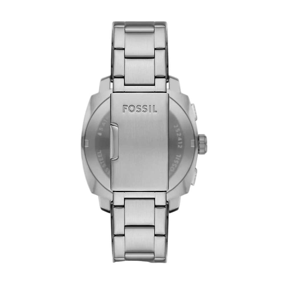 Fossil Machine Quartz Blue Dial Chronograph Stainless Steel Men Watch FS6096