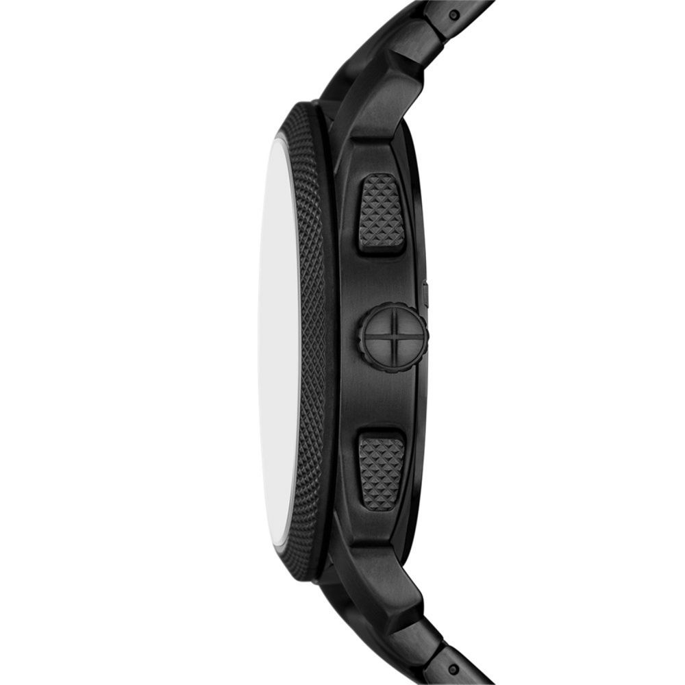 Fossil Machine Quartz Black Dial Chronograph Stainless Steel Men Watch FS6097