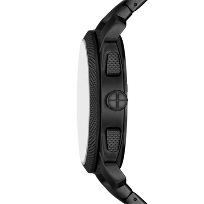 Fossil Machine Quartz Black Dial Chronograph Stainless Steel Men Watch FS6097