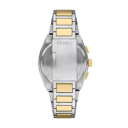 Fossil Everett Quartz Green Dial Chronograph Stainless Steel Men Watch FS6106