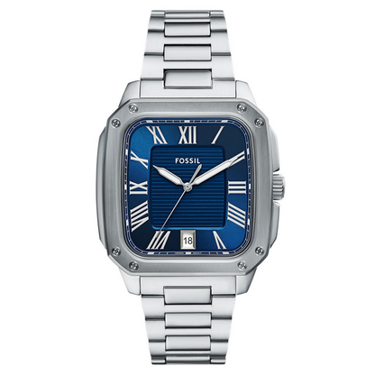 Fossil Crosby Blue Dial With Roman Number Stainless Steel Men's Watch FS6121