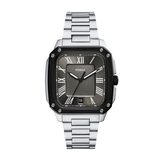 Fossil Quartz Grey Dial Analog Stainless Steel Men Watch FS6122