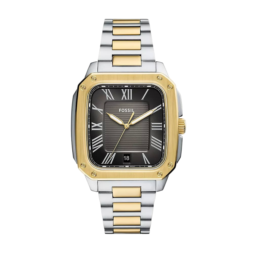 Fossil Quartz Black Dial With Date Three-Hand Men Watch FS6123