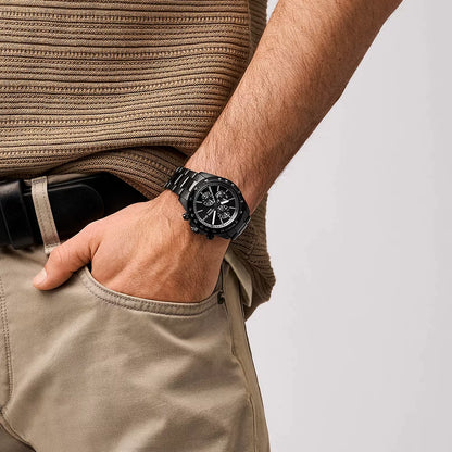 Fossil Autocross Quartz Black Dial Chronograph With Date Men's Watch FS6125