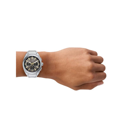 Fossil Everett Quartz Grey Dial Chronograph Watch For Men FS6128