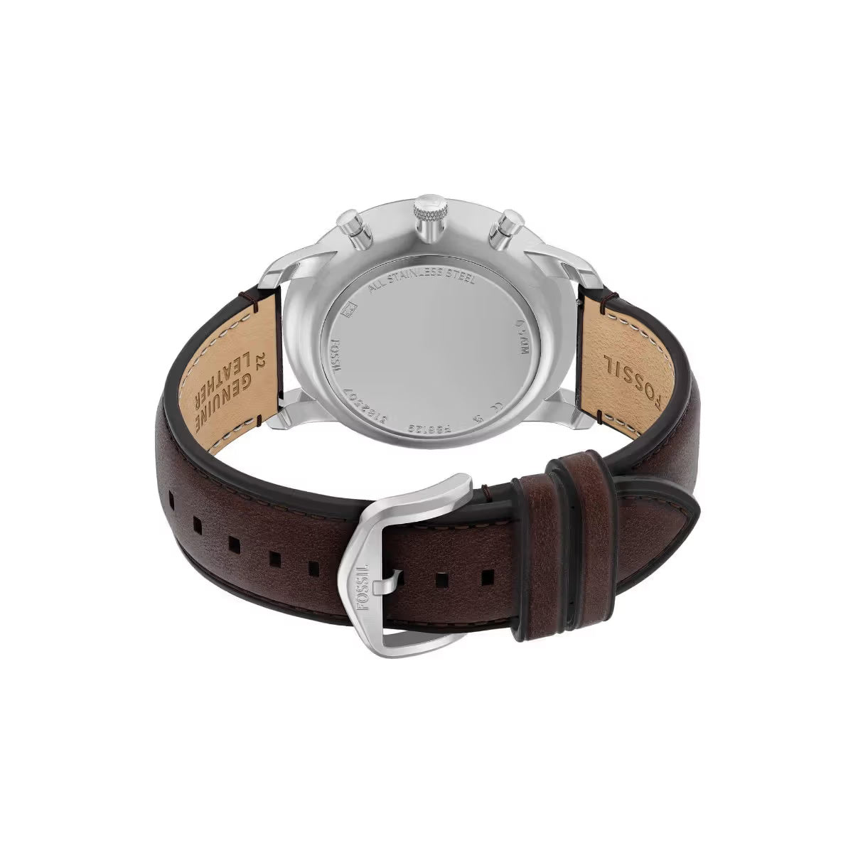 Fossil Neutra Quartz Grey Dial Chronograph Leather Strap Men Watch FS6129