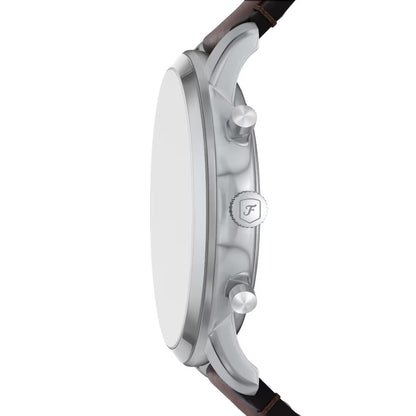 Fossil Neutra Quartz Grey Dial Chronograph Leather Strap Men Watch FS6129