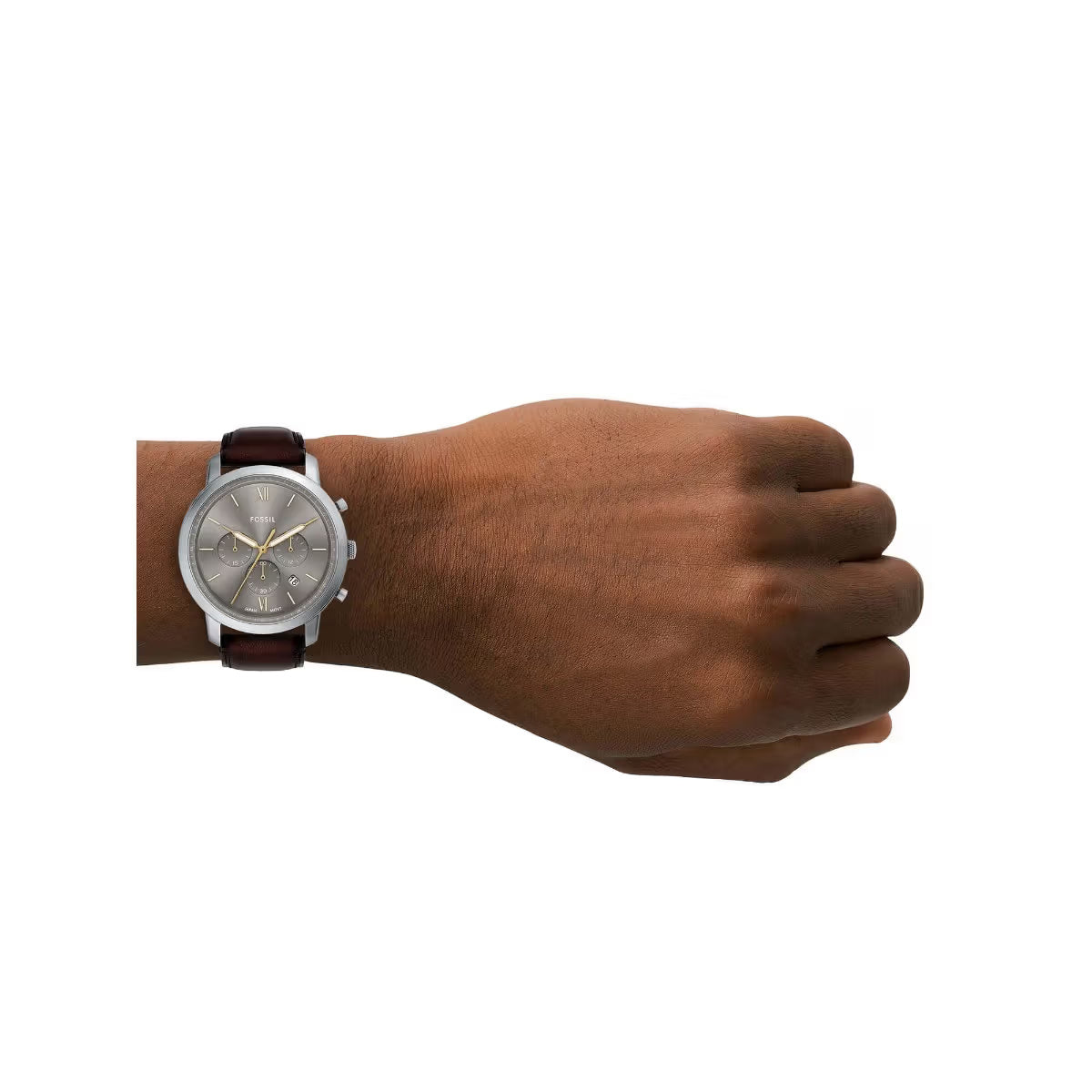 Fossil Neutra Quartz Grey Dial Chronograph Leather Strap Men Watch FS6129