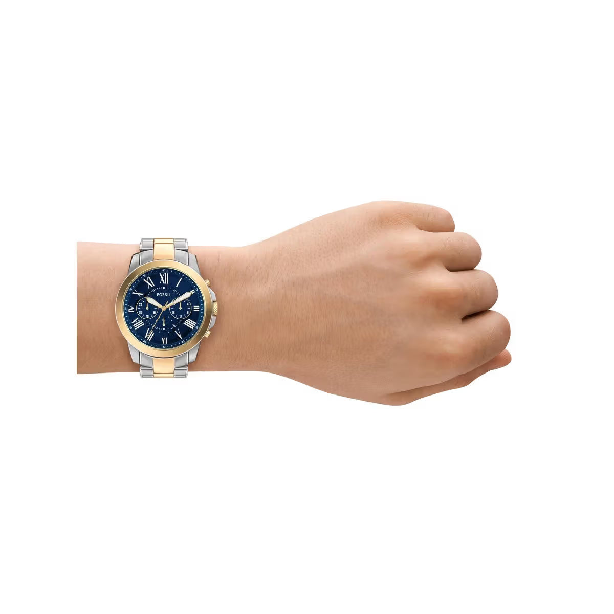 Fossil Grant Blue Dial With Roman Number Chronograph Men Watch FS6132