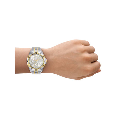 Fossil Garrett Quartz Silver Dial Multi-Function Watch For Men FS6148