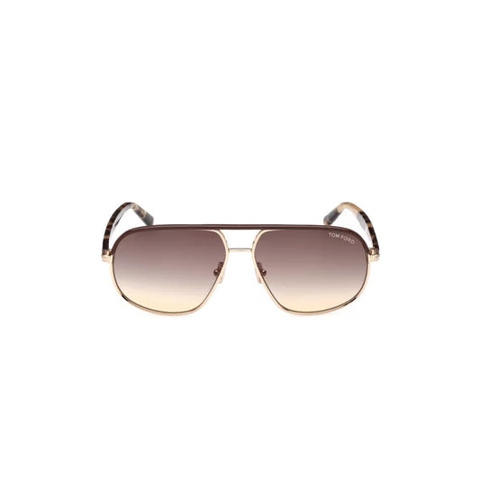 Aviator sunglasses with gradient lenses on a white background