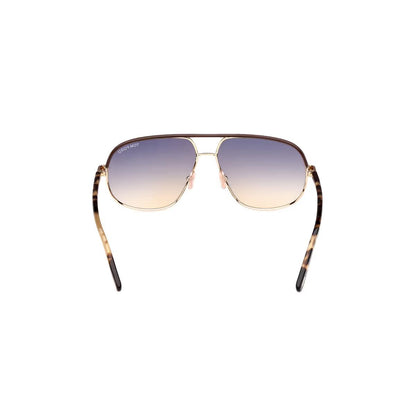 Sunglasses with gradient lenses on a white background