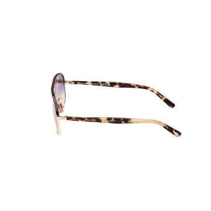 Sunglasses with tortoiseshell frame on a white background