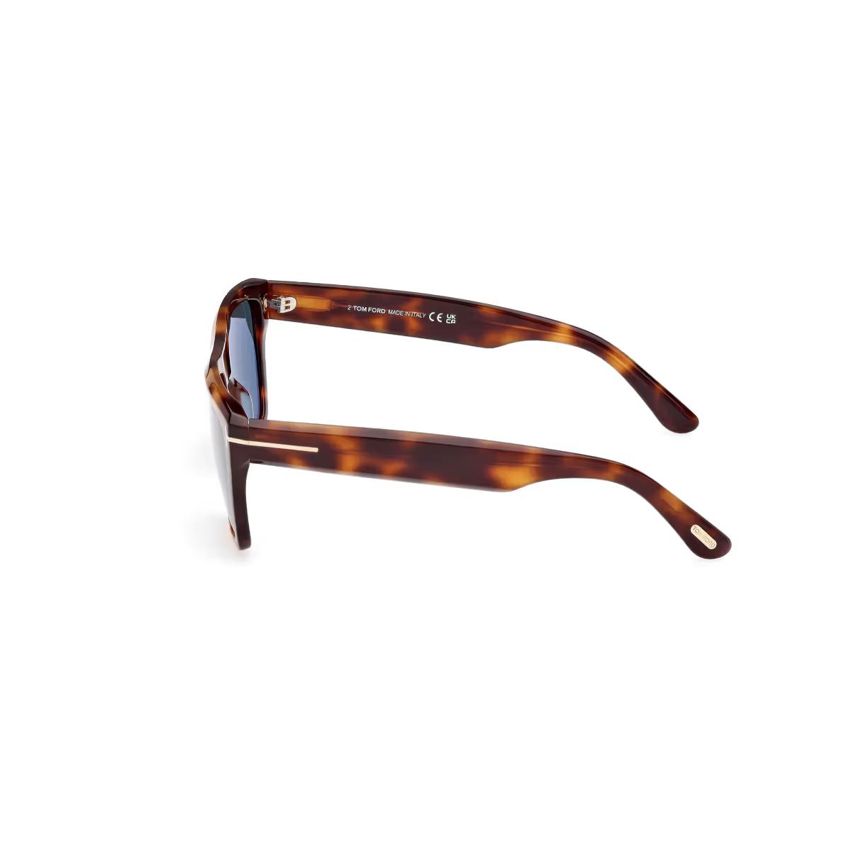 Sunglasses with tortoiseshell frame on a white background