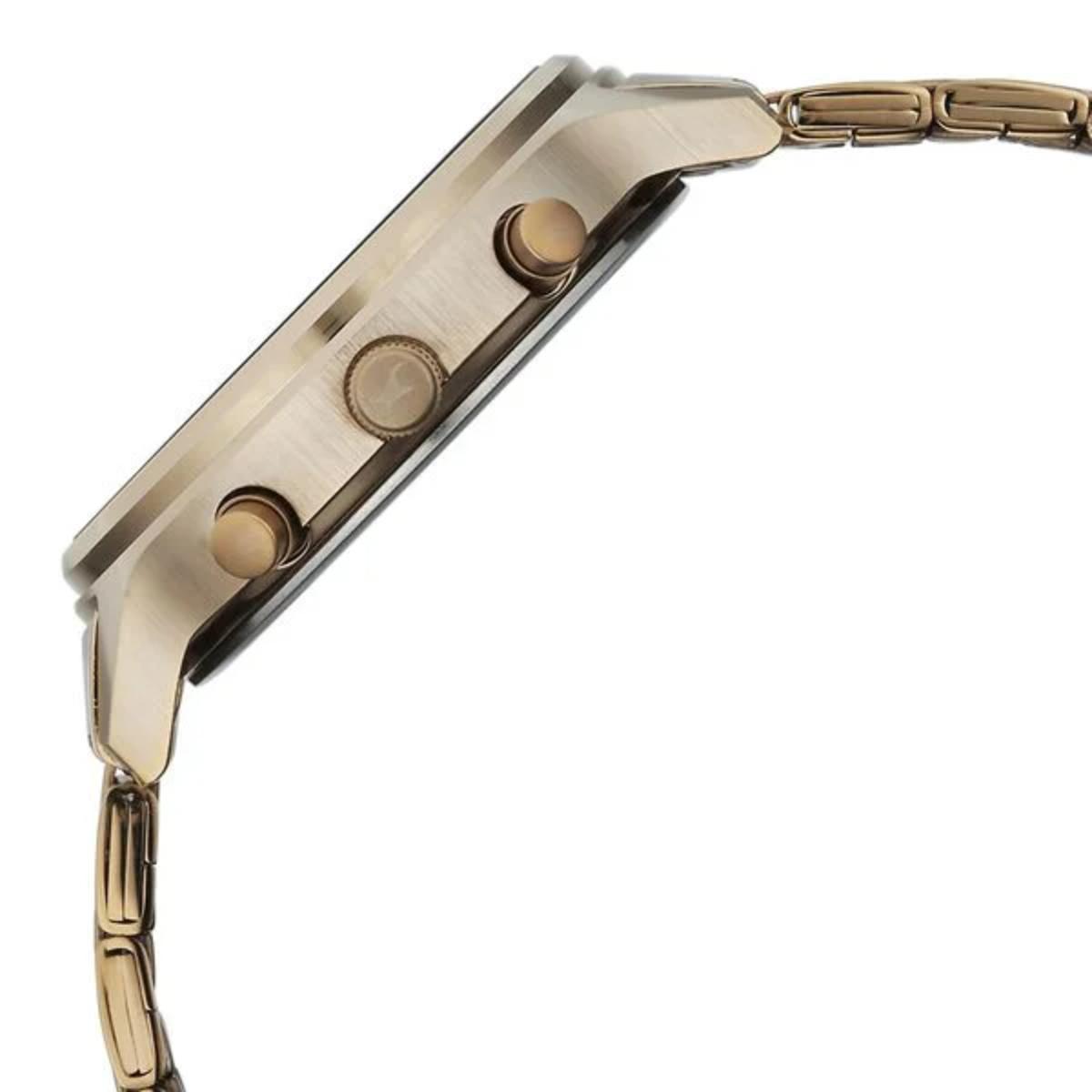 Gold bracelet on a white background