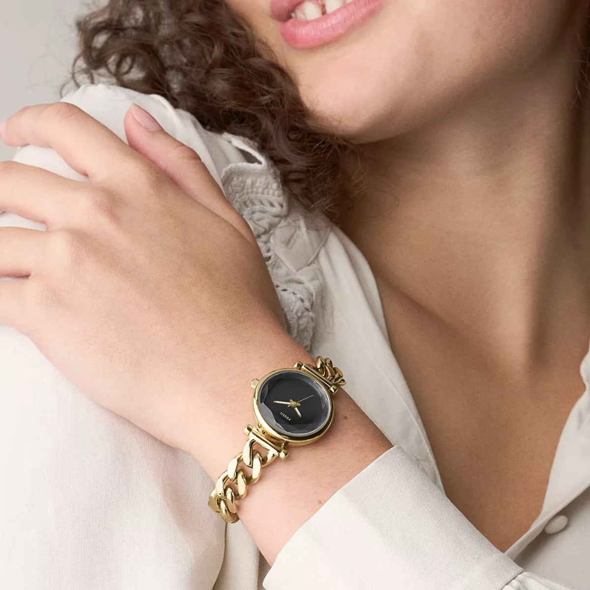 Fossil Carlie Three-Hand Gold-Tone Stainless Steel Women's Watch ES5440