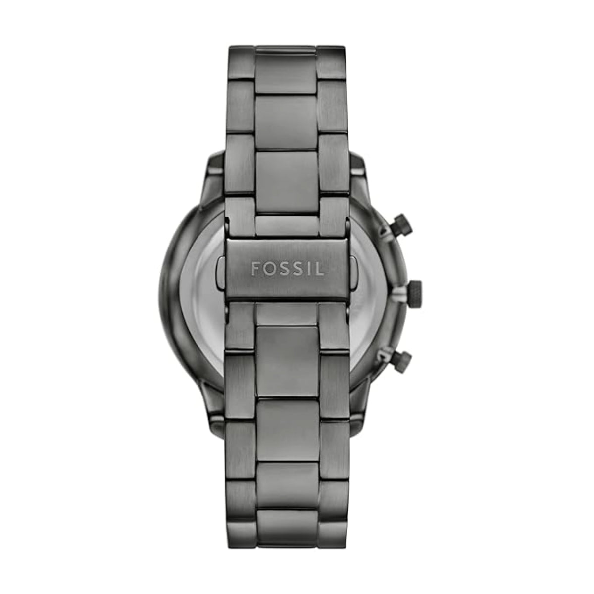 Gray Fossil watch on a white background
