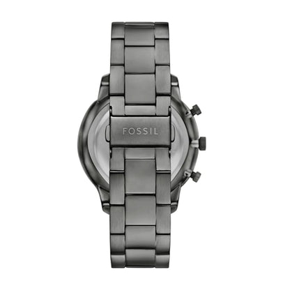 Gray Fossil watch on a white background