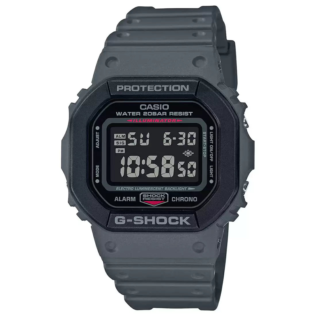 G1016 CASIO | G-SHOCK DW-5610SU-8DR Grey Digital Watch (Men)