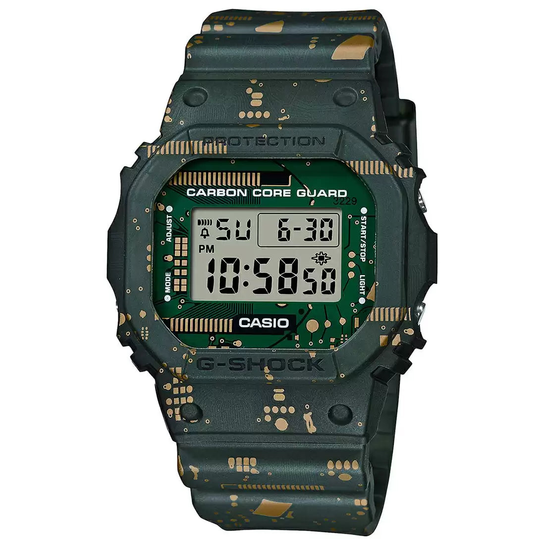 G1064 | CASIO G-SHOCK DWE-5600CC-3DR Green Carbon Core Guard - Men's Watch