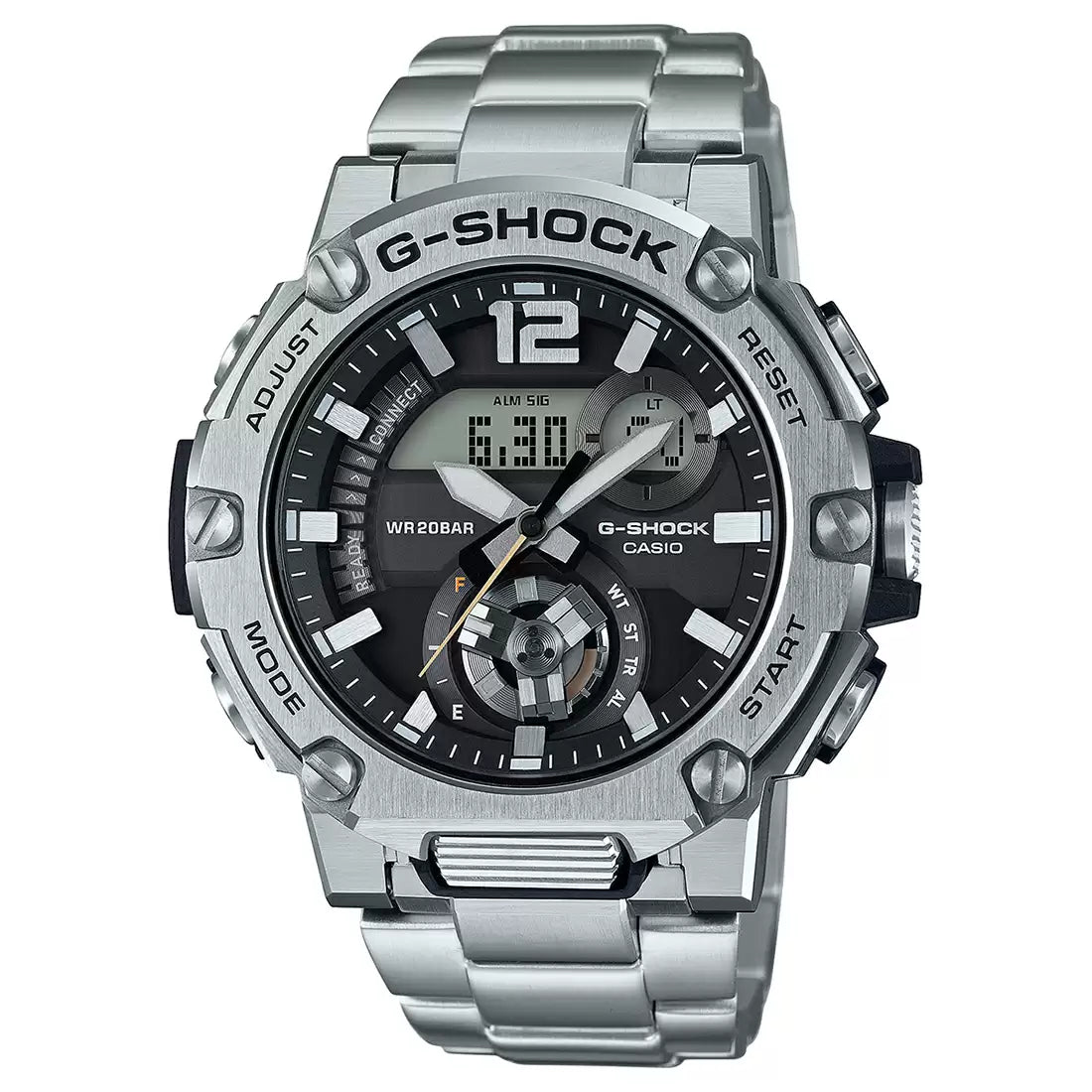 G1078 | CASIO G-SHOCK GST-B300SD-1ADR Silver Bluetooth Connect - Men's Watch