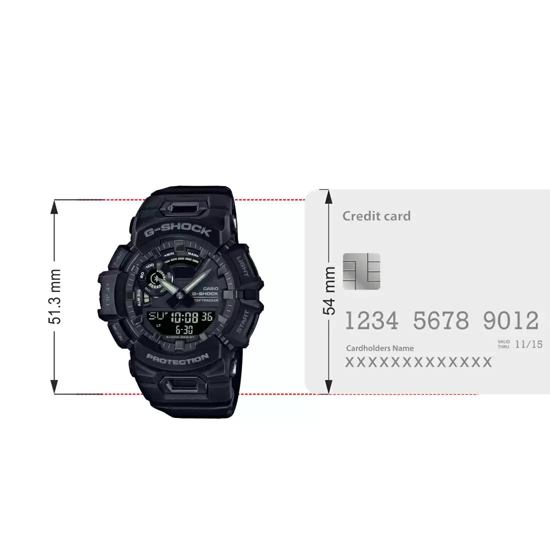 G1135 | CASIO G-SHOCK GBA-900-1ADR Black G-Squad Connect - Men's Watch