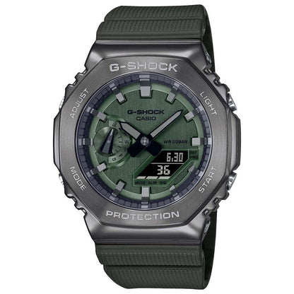 G1160 CASIO | G-SHOCK GM-2100B-3ADR Green Metal Covered Men’s Watch