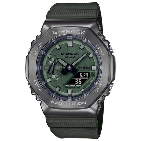 G1160 CASIO | G-SHOCK GM-2100B-3ADR Green Metal Covered Men’s Watch - Buy Now at Sai Creations Watches