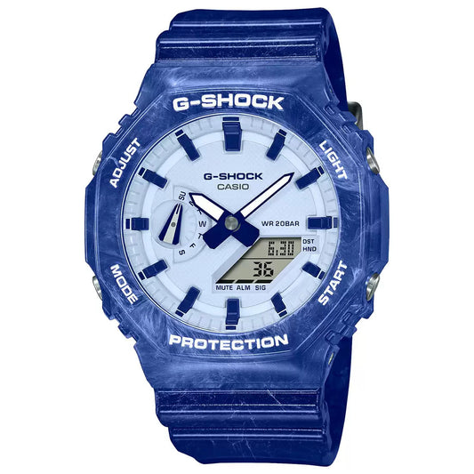 G1257 CASIO | G-SHOCK GA-2100BWP-2ADR Blue Carbon Core Guard Men’s Watch