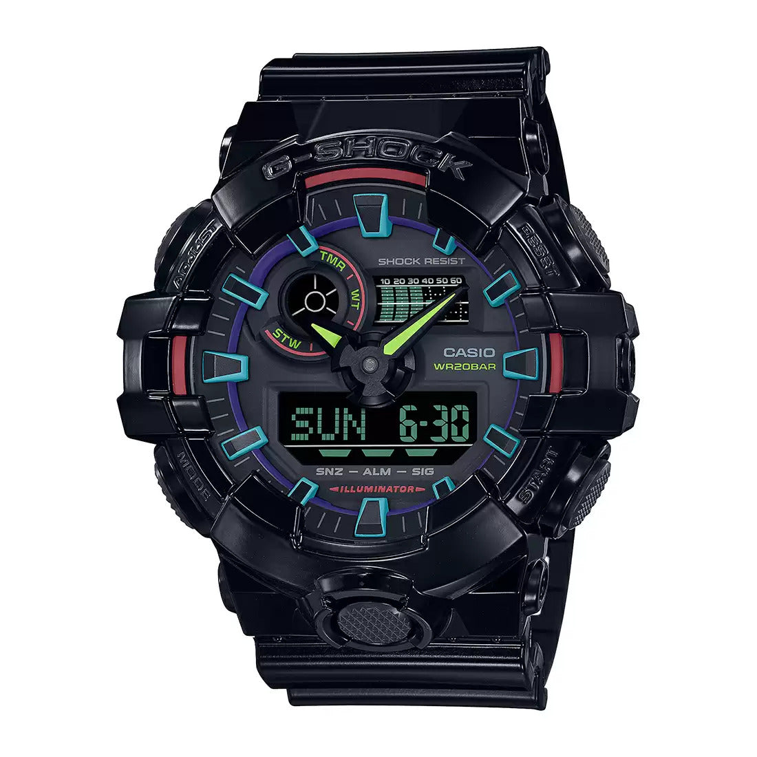 G1369 CASIO | G-Shock GA-700RGB-1ADR Virtual Rainbow Men's Watch