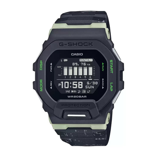 G1416 CASIO | G-Shock GBD-200LM-1DR Black G-Squad Watch (Men)