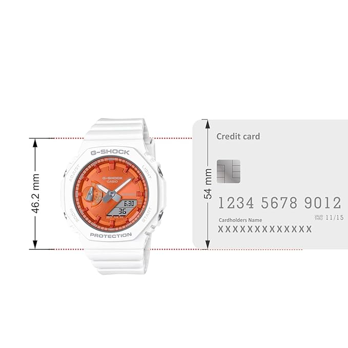 Casio G-SHOCK GMA-S2100WS-7ADR - G1491 Analog-Digital Orange Dial Women Watch