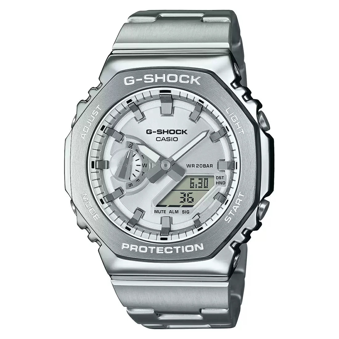 G1612 CASIO | G-SHOCK GM-2110D-7ADR Silver Dial Watch (Men)