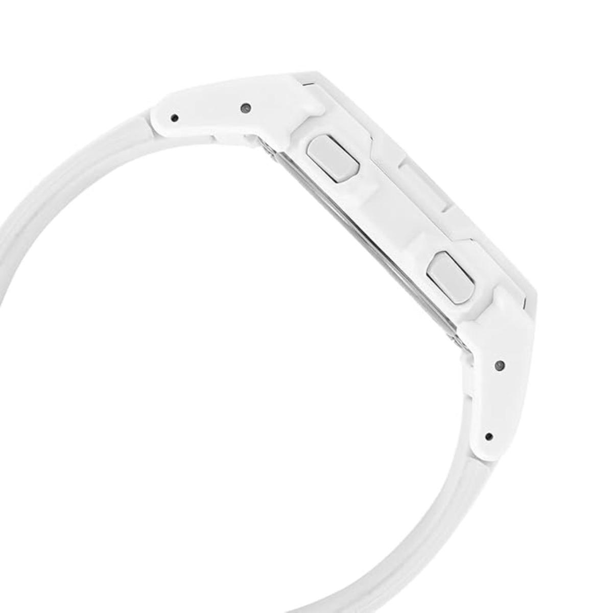 White smartwatch on a white background