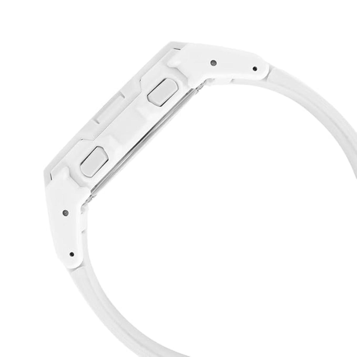 White smartwatch band on a white background