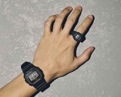 Casio G-SHOCK Nano DWN-5600-1 Digital Black Ring Watch G1749