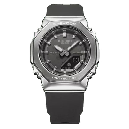 G-Shock Casio watch with black strap on a white background