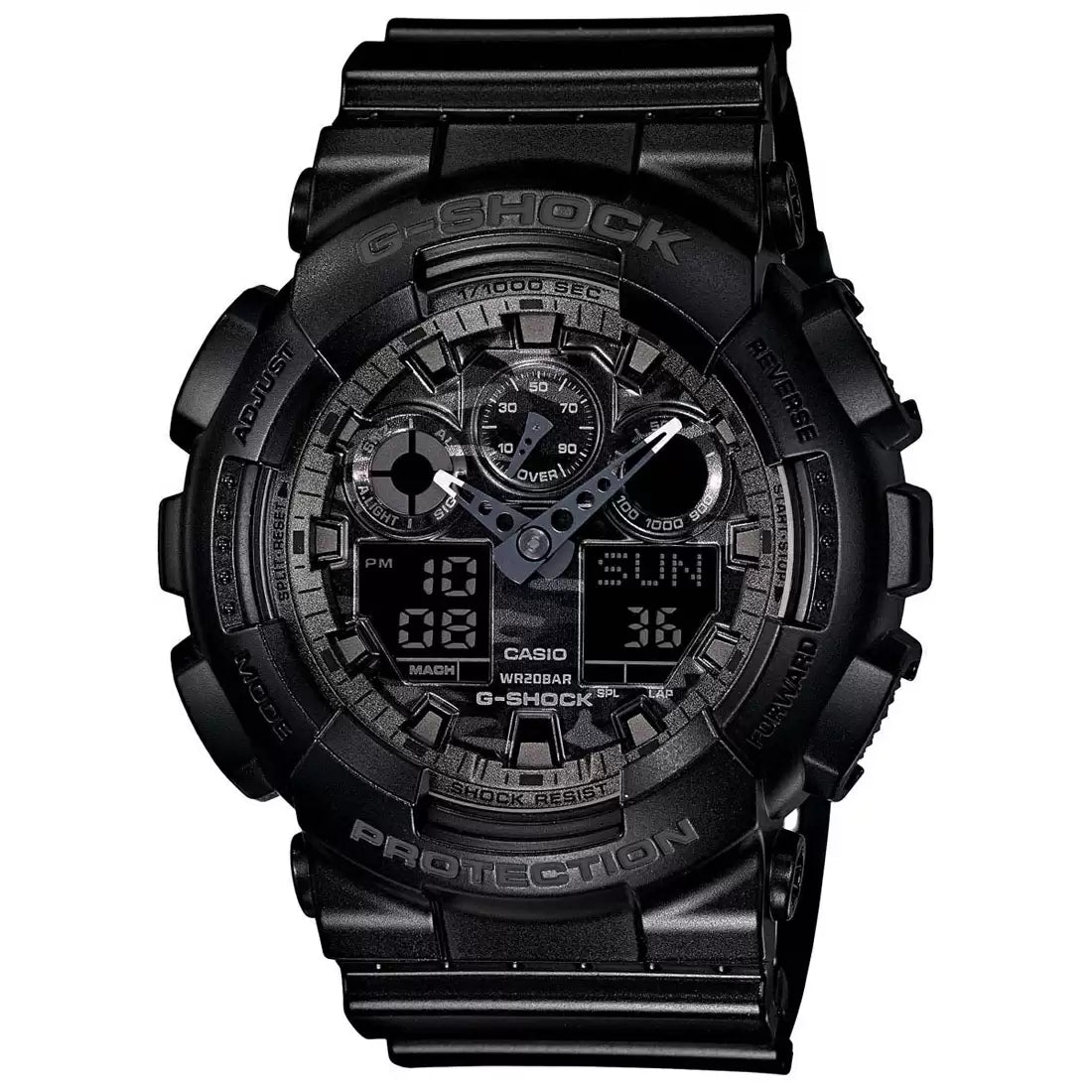 G520 Casio | G-Shock GA-100CF-1ADR Black Analog Digital Watch (Men)