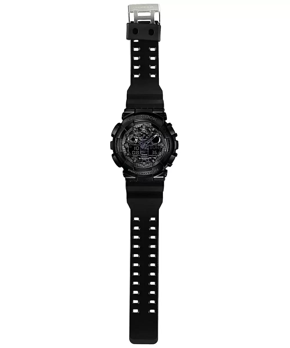 G520 Casio | G-Shock GA-100CF-1ADR Black Analog Digital Watch (Men)