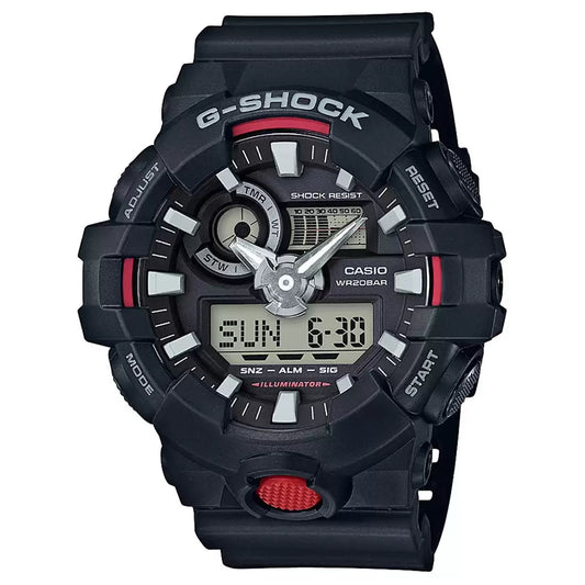 Casio G-SHOCK GA-700-1ADR - G714 Black Analog-Digital - Men's Watch