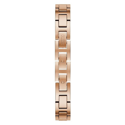 Rose gold bracelet on a white background