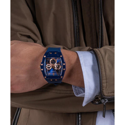 GUESS Quartz Blue Dial Analog Chronograph Men's Watch GW0203G7