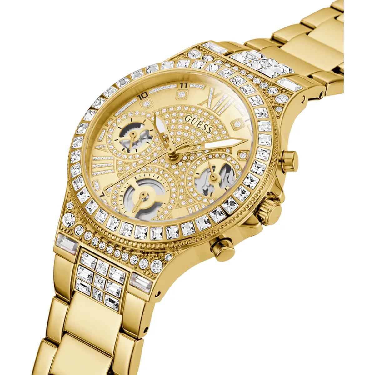 GUESS Gs Moonlight Quartz Champagne Dial Analog Women's Watch GW0320L2