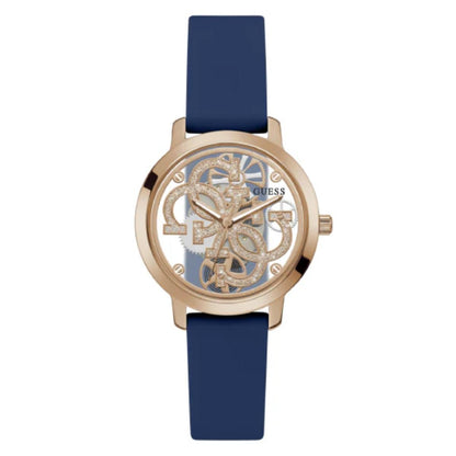 GUESS Quartz Quattro Clear Rose Gold Dial Analog Women's Watch GW0452L1