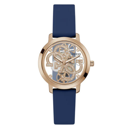 GUESS Quartz Quattro Clear Rose Gold Dial Analog Women's Watch GW0452L1